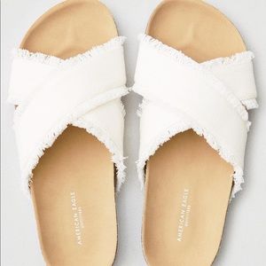 American Eagle Frayed X Band Sandals size 7